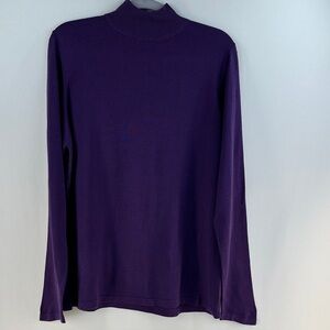 Valerie Stevens 100% Silk Long Sleeve Pullover Top